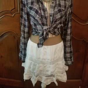 Free People tiered lace Prairie Skirt